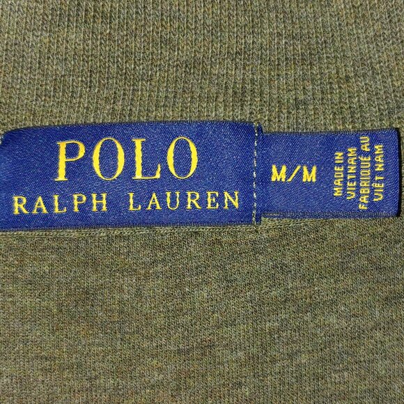 Polo Ralph Lauren 1/4 Zip Long Sleeves Mockneck Pullover Sweater Sz M Green - Picture 2 of 9
